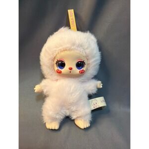 Liila Toys Pink Plush Doll Vinyl Face Blue Eyes Kawaii Collectible Toy